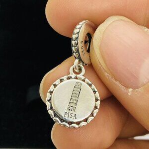✨🔥Pandora Tower of Pisa Charm S925 Silver with box